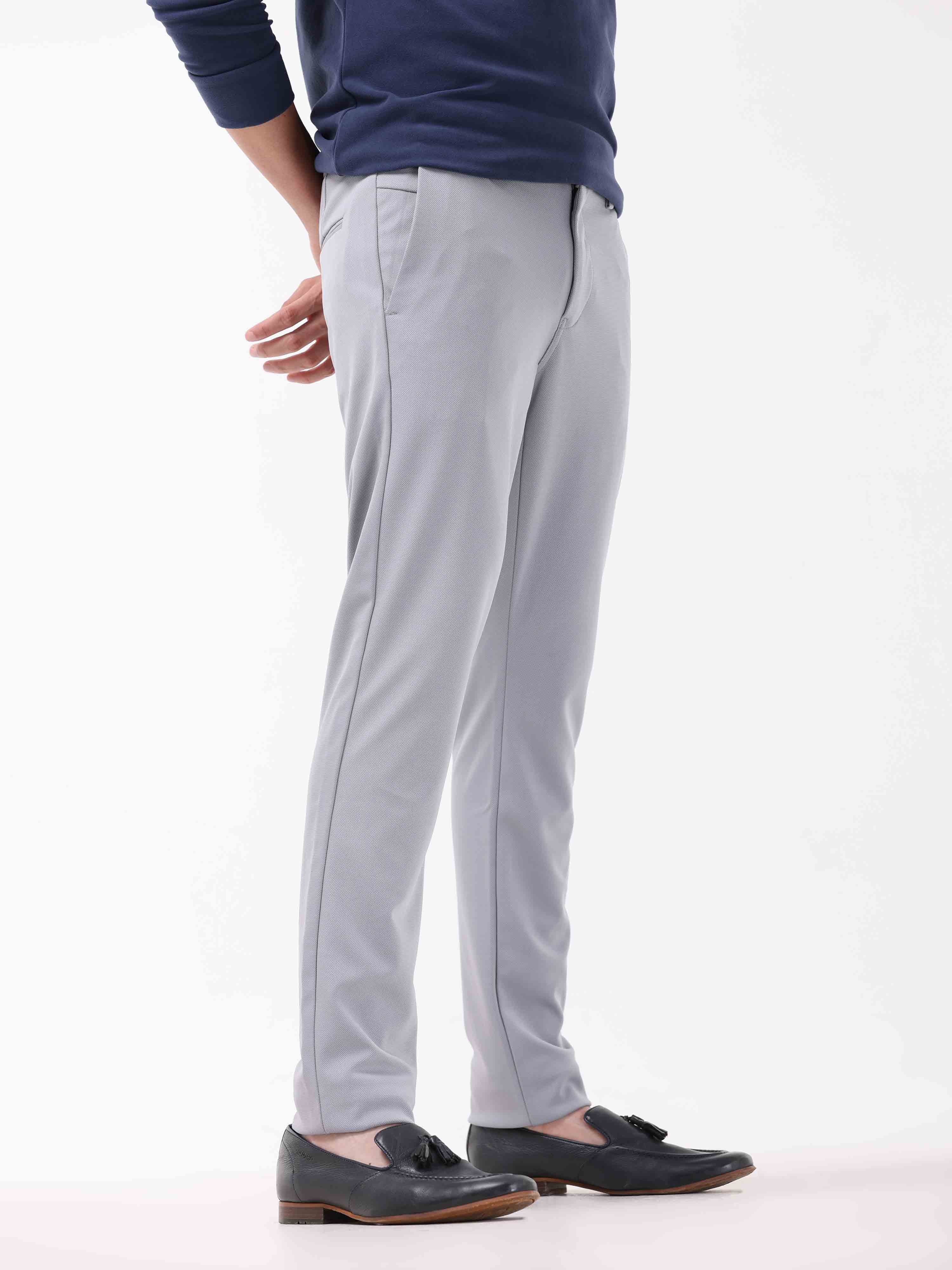 Buy Urbano Fashion Men Grey Slim Fit Checkered Casual Chinos Pants with  Stretch Online at Low Prices in India - Paytmmall.com